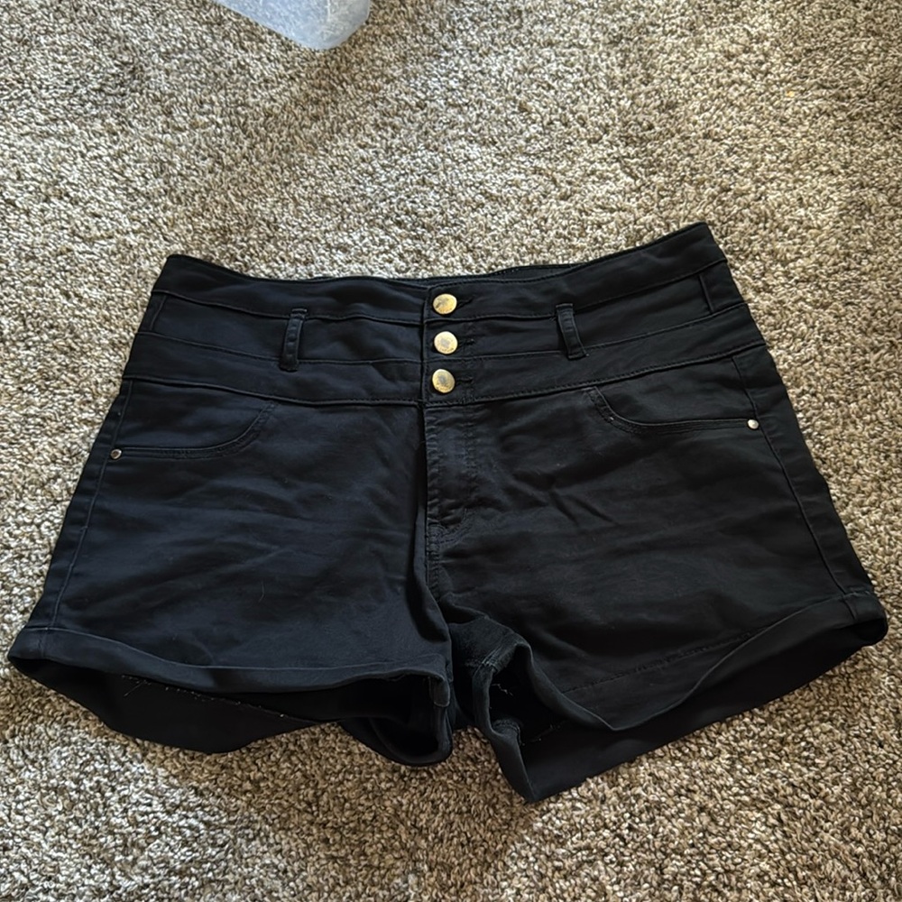 Black Jean shorts